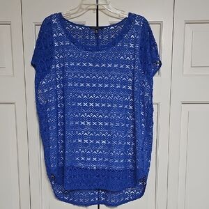 Blue Lace Women Top